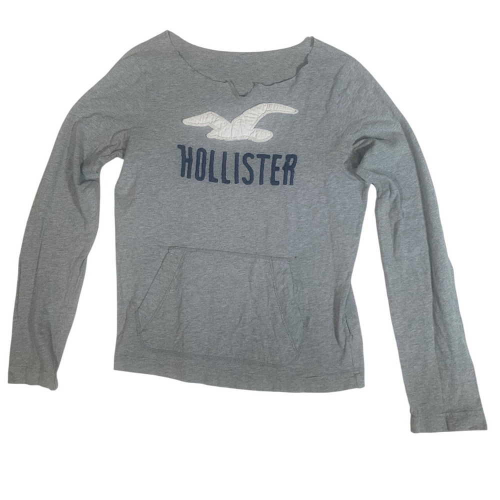 Hollister Long Sleeve Tee Women Surf Aesthetic Preppy Loungewear